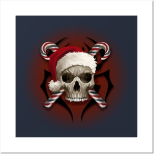 Christmas Skull Posters and Art